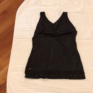 Ruby Ribbon Lace V Neck Cami Size 38 Black